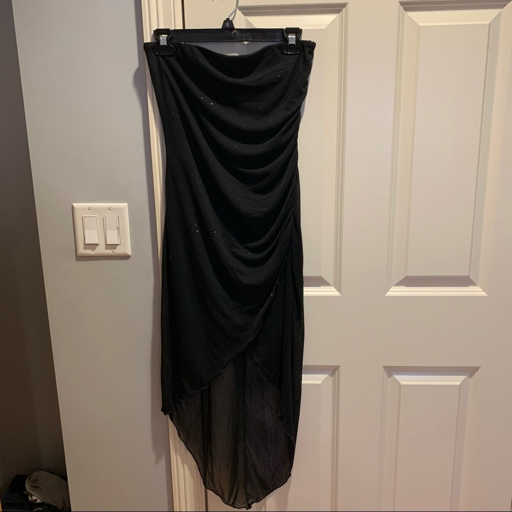 Windsor black strapless dress with glitter sz L